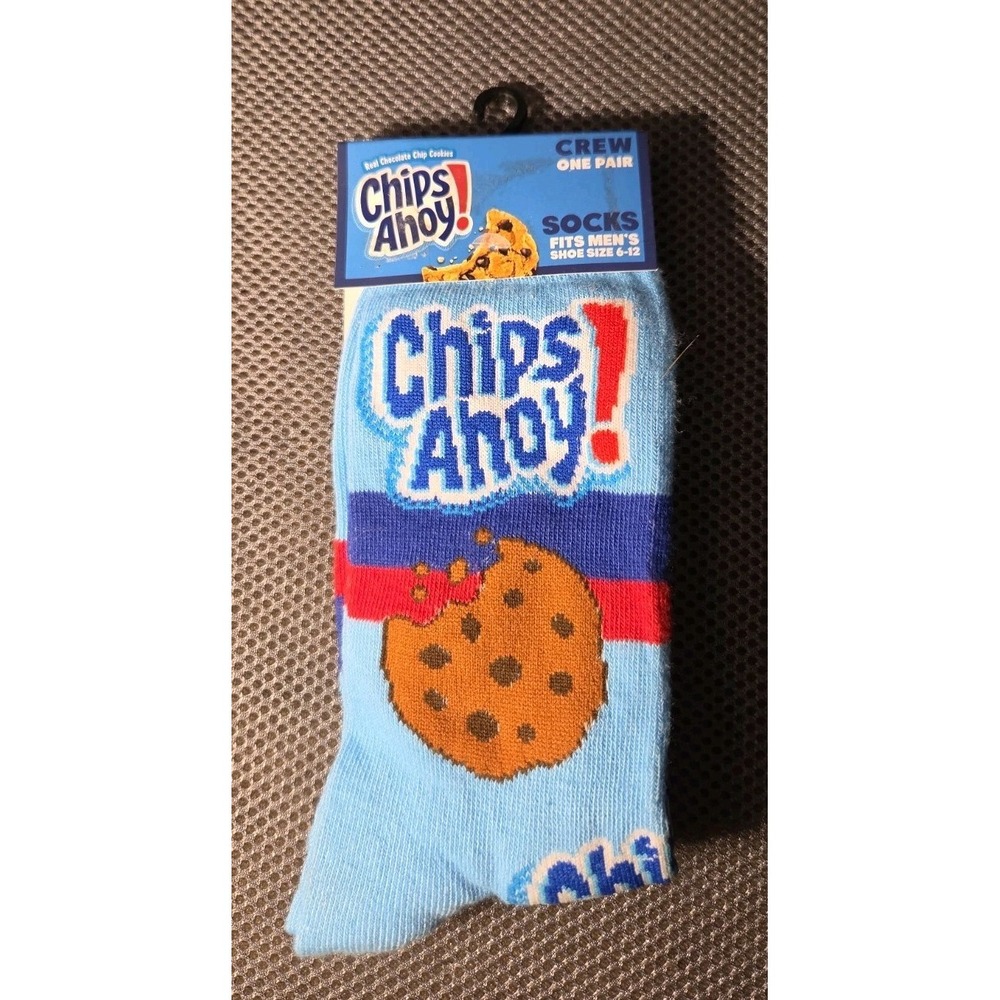 Chips Ahoy Novelty Socks Mens Shoe Size 6-12